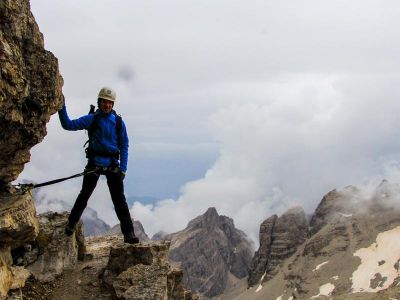 019-Im Klettersteig Sentiero Benini